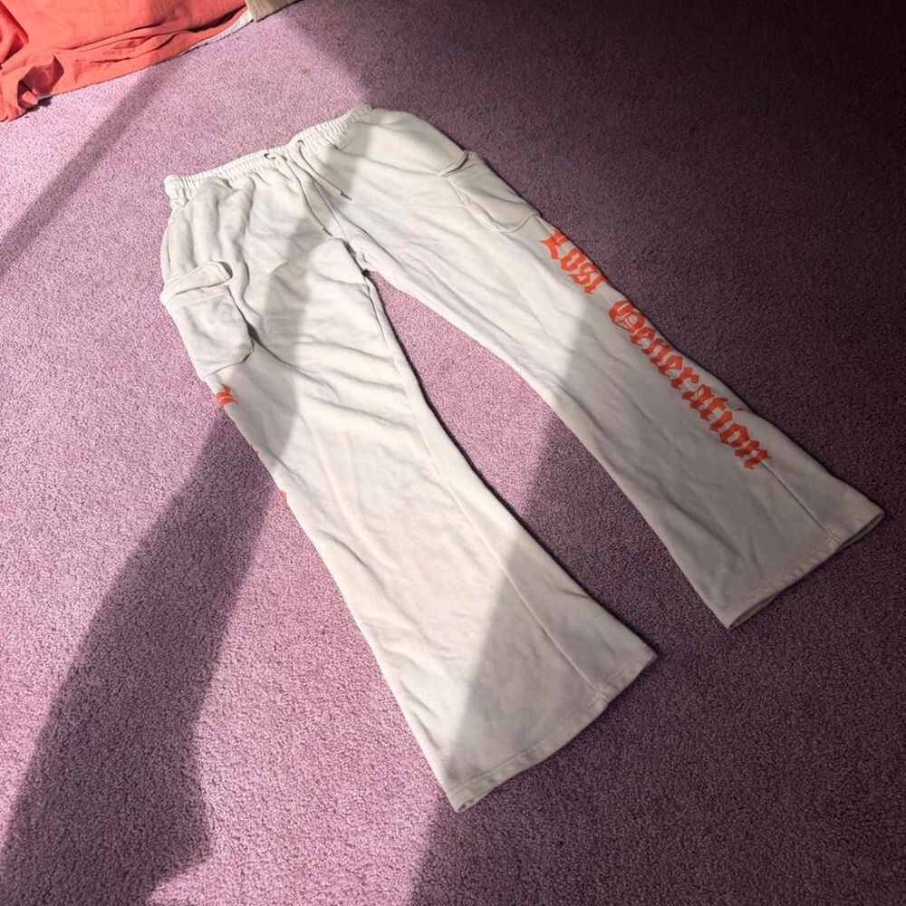 Undercover Men's Grey and Cream Trousers